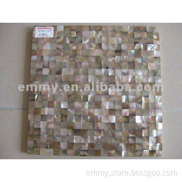 Natural square brown mother of pearl seashell mosaic wall tile